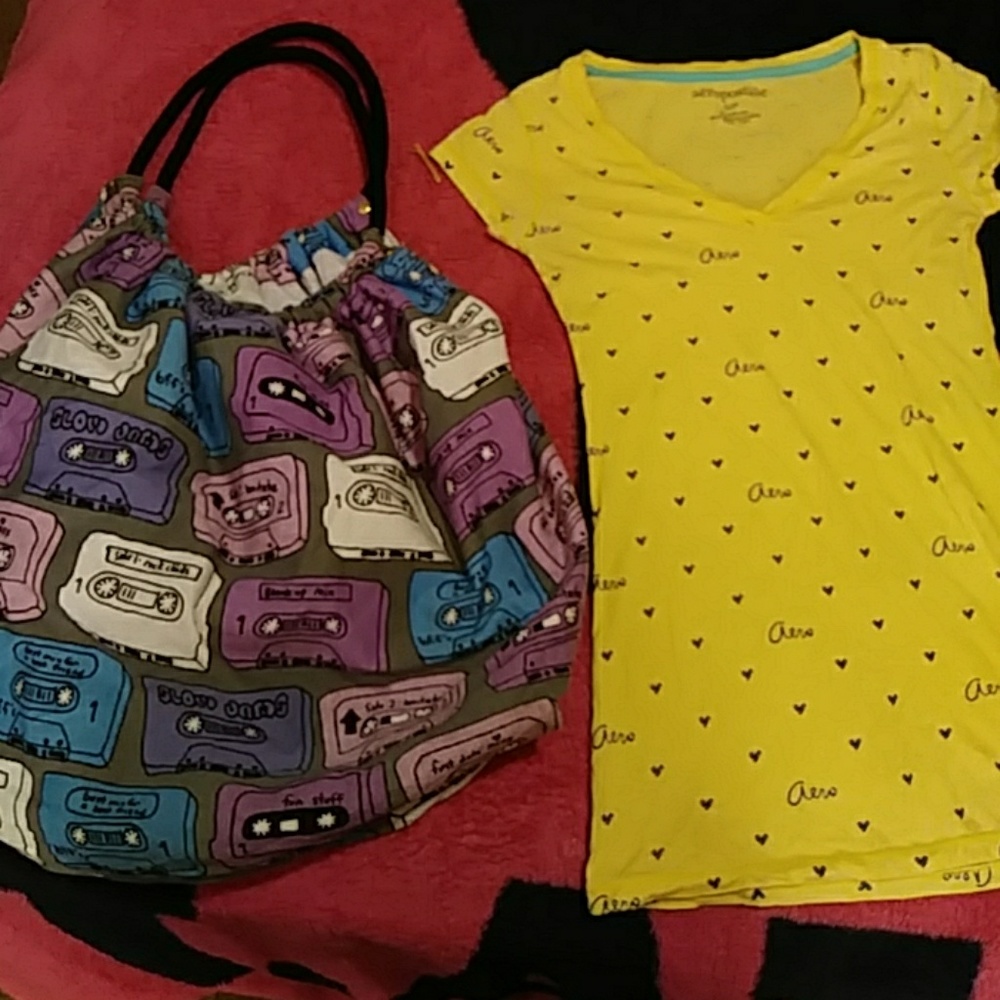 A loyal army clothing bag and small areopostale